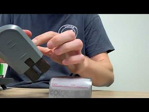 How to change the proof label on a Colop self inking stamp