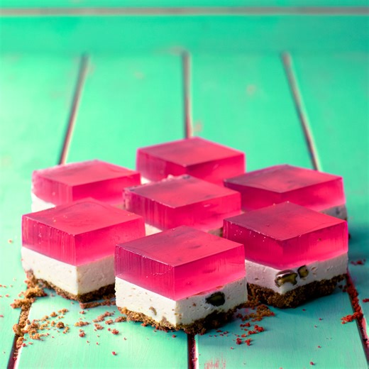 Turkish Delight Cheesecake Bars