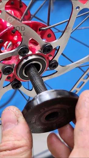 180K views · 1.7K reactions | Installing new industrial sealed bearings into a bicycle wheel hub becomes easy when the hub is prepared and the bearings are pressed in evenly. This guide explains how to fit the bearings correctly so the wheel spins smoothly and stays durable. #fblifestyle #bikebearings #bikehubservice | Good Bicycle | Facebook
