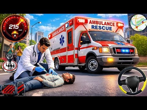 Ambulance City Rescue Simulator 3D - US Emergency 911 Ambulance Driving - Android GamePlay