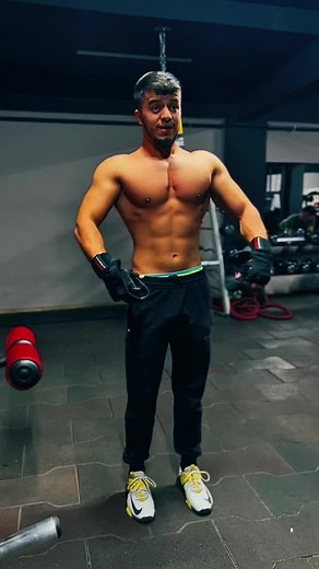 Showcasing Muscle Poses in the Gym