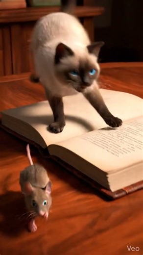 The cat is catching the mouse🤣funny video