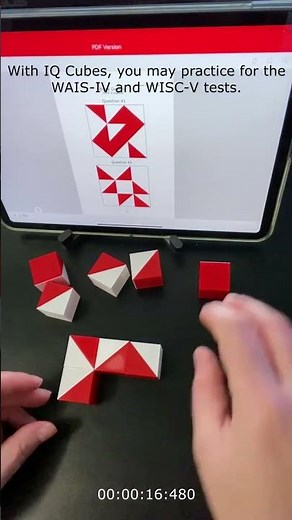 With IQ Cubes, you may practice for the WAIS-IV and WISC-V tests.