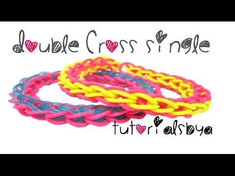 Double Cross Single Rainbow Loom Bracelet Tutorial