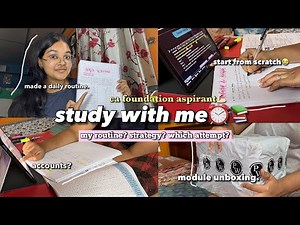 study with me for *CA FOUNDATION*⏰📚 class 12 study vlog, productive routine, my strategy? 12 hours!!