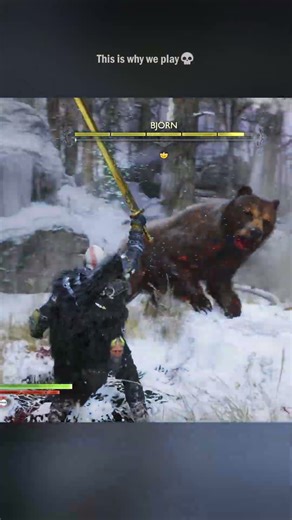 Kratos Unleashes the Blades on Bjorn! ⚔️🐻 #GOW #Gaming #viralreels