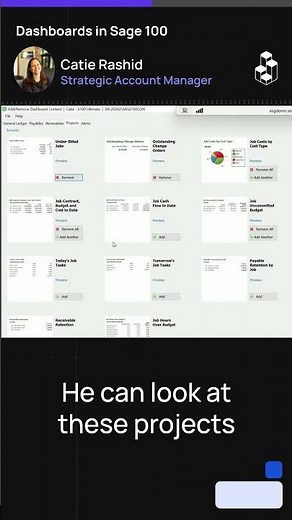 Sage 100 Dashboard Overview
