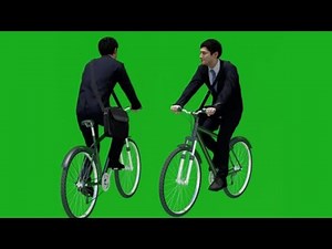 man Bike go green screen 🔔 chroma key🔔 background 3d render animation full hd 1080