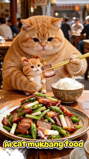 AI cat mukbang food #shorts #shortvideo