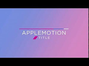 Apple Motion Graphics: Title Demo & Recreation of After Effects Tutorial