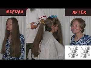 2 cute sisters long hair cut short with shaved nape #ladieshaircut #haircut #pixie #longtoshort
