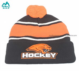 [Hot Item] Custom Logo Winter Cap Embroidery Kniited Beanie Hat