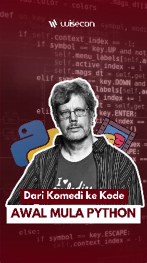 Dari iseng bikin bahasa yang gampang dibaca, sekarang Python jadi andalan dunia koding. #wisecon #autoberes #fyp #viral #python
