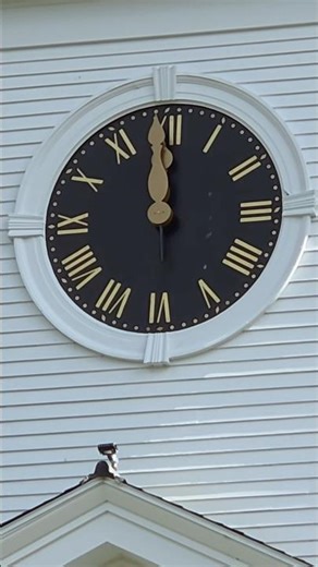 Tower clock strikes 12 o’clock #clock #bells #belltower #bellringing #horology #serene #peaceful