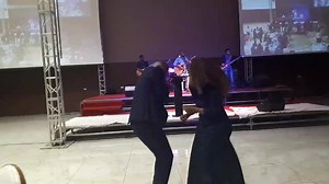 Duma Boko dancing with Dumelang Saleshando's wife while Saleshando dances with Boko's wife during the UDC fundraising dinner in Gaborone. Follow us for more updates #TheArgusOnline #RealNewsRealJournalism | The Argus Online