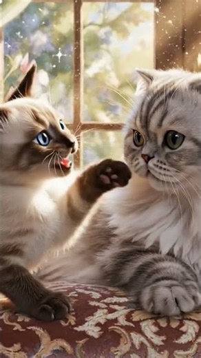 Child cat talks to mother cat 😺 #ai #aivideo #viral #AI #ArtificialIntelligence #tech 😺 #coolvideo
