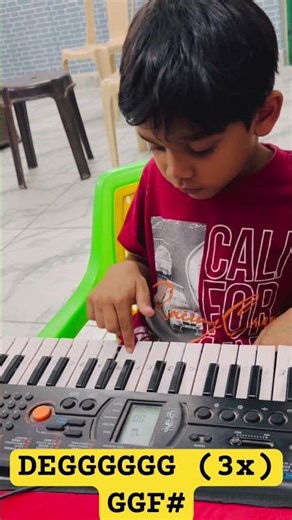 Baby shark piano notation easy instrumental shorts Anvay jain's second day music classes