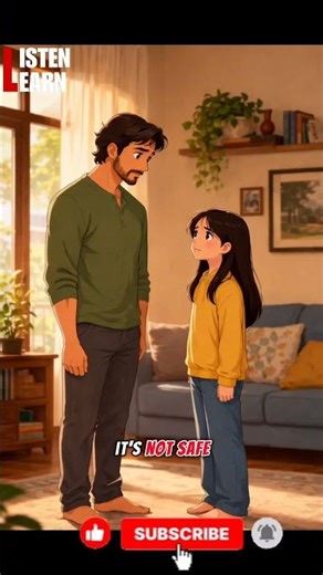 Father and daughter in warm embrace #englishconversation #learntopodcast #speakingeveryday #anime