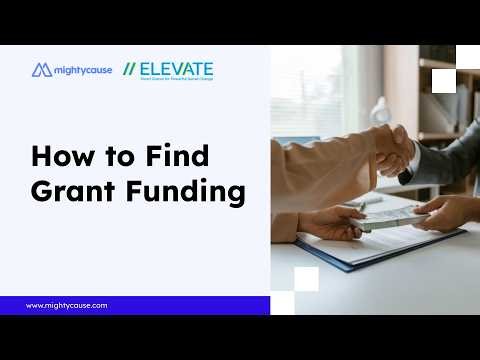 How to Find Grant Funding with Elevate Webinar