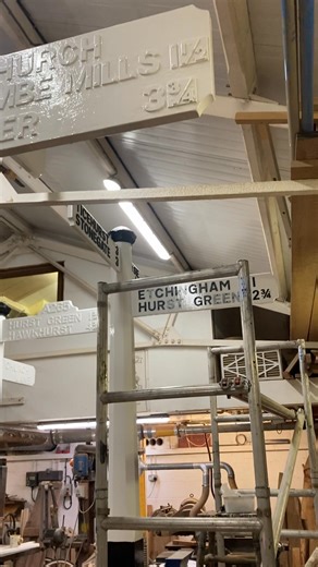 4K views · 52 reactions | Forest of finger posts growing in the workshop. | Douglas Andrews Wheelwrights | Facebook