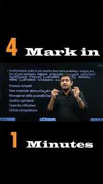 4 Marks in 1 Minutes | Problems faced by small scale industies | Plus One Commerce &Humanities