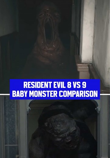 Resident Evil 8 vs 9 Baby Monster Comparison