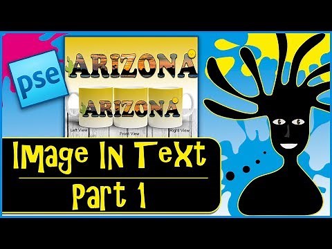 DESIGNING FOR SUBLIMATION PRINTING - PART 1 Image in Text Photoshop Elements - Simple Mug PS Design