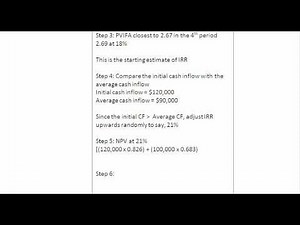 IRR 2: Dealing with a Mixed Stream of Cash Flows