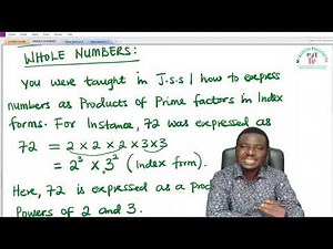 JSS 2 Expressing whole numbers in standard form lec002