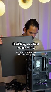 The back of the pc really said “surprise!” 😳😳😳 I’m building my first PC with AORUS and if I’m successful, we will give it away #aoruspartner #aorus #theultimatenerd #custompc #gamingsetup #gamingroom | Dinocornel