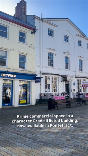 Occupying the ground floor of a substantial and attractive Grade II Listed building, this prominent commercial space offers a rare opportunity in the heart of Pontefract’s vibrant market town centre. Formerly occupied by Barclays Bank, the premises provide extensive ground floor accommodation suitable for a variety of business uses including retail, leisure or food & drink. The basement level includes additional storage areas and the original bank vault, offering excellent flexibility. Key Featu