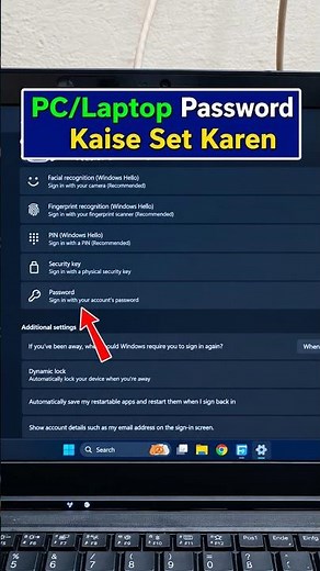 PC Laptop Mein Password Lock Kaise Lagaye | How To Set Password On Laptop Windows 10/11