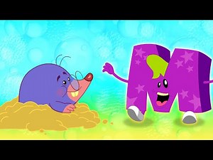 M for Mole | Guess the Missing Alphabet? | ABC Monsters | Video for Kids