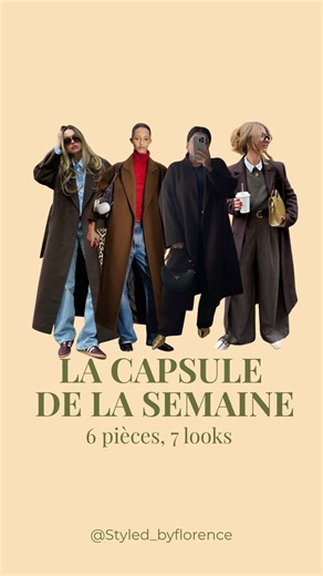 Florence HCT - Conseillère en image certifiée ✨ on Instagram: "6 pièces, 7 looks la capsule est de retour #lacapsuledelasemaine Quel est ton look fav ? La capsule de la semaine c’est une vidéo dans laquelle je te montre que tu n’as pas besoin d’une tonne de vêtements pour pouvoir faire une multitude de looks Pour ça, il te suffit d’avoir une garde-robe, une garde-robe cohérente qui te ressemble, dans laquelle tu te sens bien avec le bon ratio entre les basiques et les pièces fortes 🤗 Pour que t