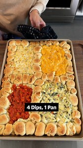 Everyone’s face at the party when you show up with this: 🤤 There's something for everyone on this tray! It's completely customizable to your liking, so feel free to get creative with it. What dips are you putting on yours? 🌟 ✨ Inspiration: @lesh_larson 🧑‍🍳: Nicole #dips #party #gameday #sheetpan #appetizers | Allrecipes