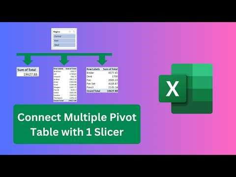 Connect Multiple Pivot Tables with 1 slicer | Pivot Tables | Excel Tutorials