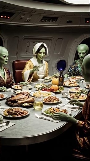 Aliens Thanksgiving! #DreamScreenAI #ufos #ufo