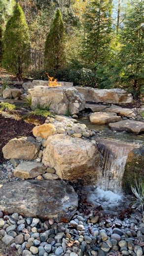Custom Design Backyard Space #waterfall