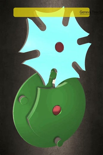 Geneva Three Strokes Mechanism | Intermittent Motion Drive ⚙️ #shorts