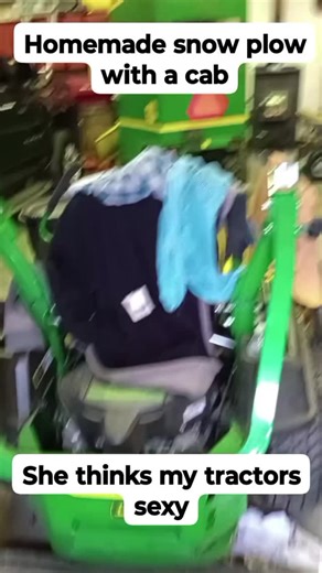 Darrick Allen on Instagram: "Our lil homemade cab on the tractor with a snow blade #diycab"