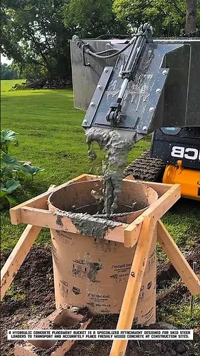 Hydraulic Concrete Bucket Makes Foundation Pouring Faster & Cleaner