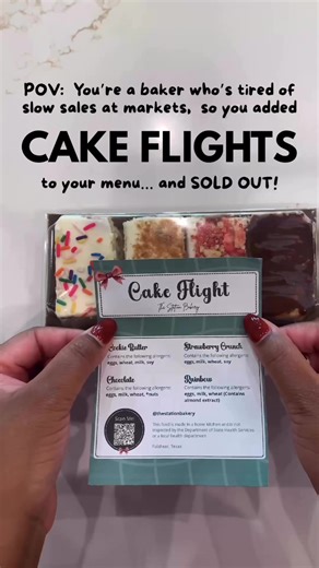 So you tried something new at your local market… and it worked. 🍰✈️ 😱 I told y’all about adding cake flights years ago, and now look at the results from the bakers who actually went out and DID IT. 🗣️ JJ said, “I wanted to say a big thank you to you. I tried to offer the Cake flight at the market like you suggested and it was a hit for me. Only made 6 @$15 and it sold out. Will do more on the next market” 🗣️ And Julie from St. Lucia said, “I sell pies here but thought your idea of cake fligh