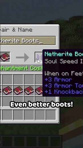 Perfect boots enchantments in Minecraft 🥾 #shorts