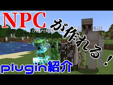 【Minecraft】簡単にNPCがつくれるプラグイン『ZNPCs』を紹介！！【plugin紹介】【ゆっくり】