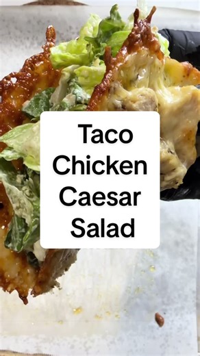 This was absolutely insane. I’m calling it, The Taco Chicken Caesar Salad. So simple and easy to make and the pay off is worth every bite. Here what you’ll need below. 8oz mozzarella cheese 2.5 oz of shredded Parmesan cheese 1/2 teaspoon garlic powder 1/2 onion powder 1 teaspoon of Italian seasoning 1/2 teaspoon of chili flakes optional 16 ounces of pre-cooked chicken 10 oz bag of Caesar salad Preheat your oven to 425. Once assembled put cheese rounds into the oven at 425 for 12 minutes. Let coo