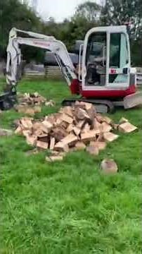 Log splitter for mini excavator homemade