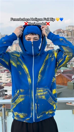 Kağan Karadiş on Instagram: "KKWR GFB Holigan Full Zip Hoodie 💛💙 Profilimizdeki linkten güvenle alışveriş yapabilirsiniz"
