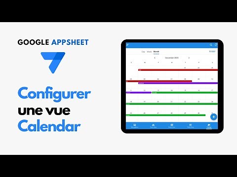 Configurer une vue Calendar dans Appsheet