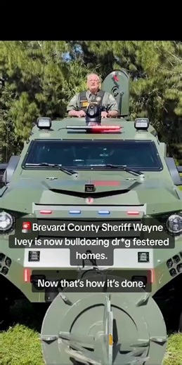 Brevard County Sheriff Wayne Ivey is now bulldozing dr*g festered homes. Now that’s how it’s done. #home #bulldozer #sheriff #foryoupage #fyp