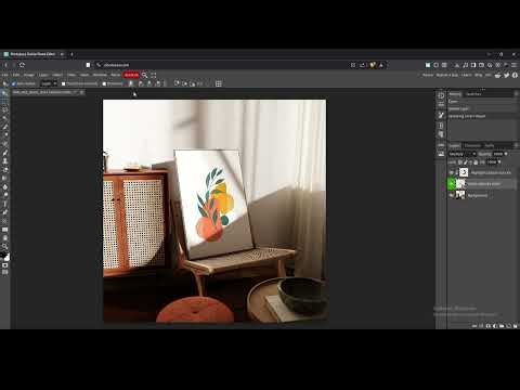 How to use frame mockup in Photopea